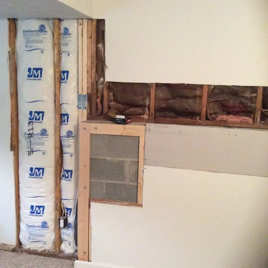 Wall insulation replacement during Contents Cleaning & Restoration in Hoschton